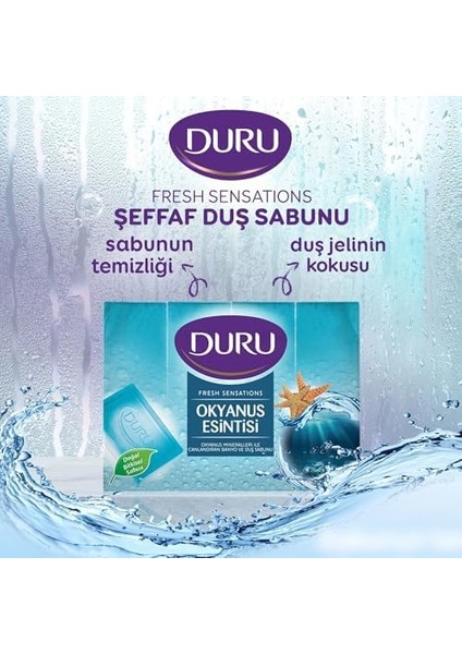 Duru Fresh Sensations Okyanus Esintisi Duş Sabunu, 750 gr 4 Adet fiyatları