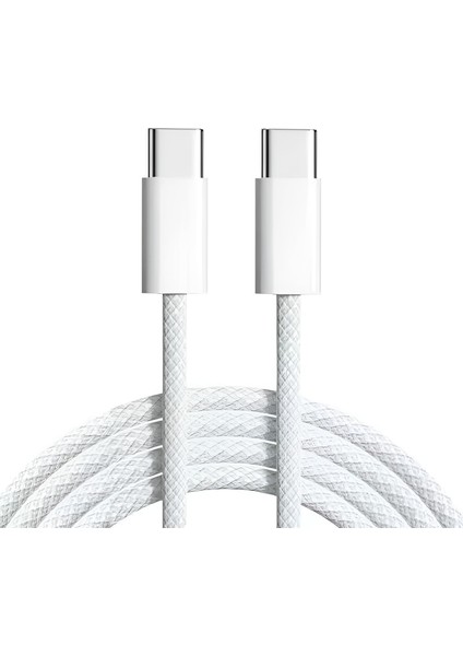 Type-C To Type-C Örgülü Kablo Pd 60W 3A Hızlı Şarj USB 1m | 15, 16,, Laptop ve Kulaklıklar Için Yüksek Hızlı Veri Transferi, Evınto