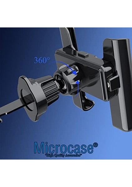 360 Derece Dönebilir Araç Içi Izgaralıktan Metal Kelepçeli Telefon Tutucu - AL3741 fiyatları