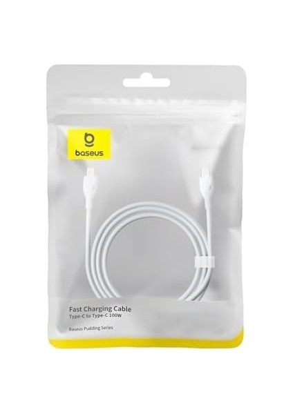 Pudding Hızlı Şarj Özellikli Type-C To Type-C Kablo 100W, 1.2 Metre, Beyaz fiyatları
