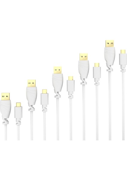 – Mikro USB Kablosu – 5x 1,5m (Usb 2.0, Şarj, Veri Kablosu, Beyaz)