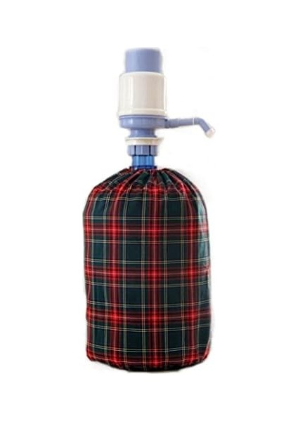 Çizgikare Yeşil Kırmızı Ekoseli Damacana Kılıfı fiyatları