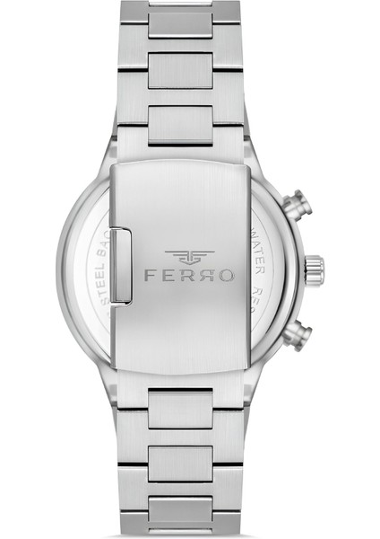 Ferro Gümüş Renk Çelik Kordon Erkek Kol Saati Fonksiyonları Aktif 3 Atm Su Geçirmez FM11568AWT-L3 fiyatları