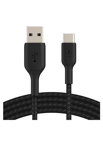 Örgülü Usb-C Kablosu (Boost Charge, NOTE10, S10, 4, iPad Pro, Switch Için) 1 Metre, Siyah modelleri
