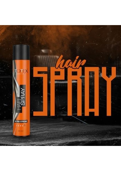 Totex Saç Şekillendirici Ultra Güçlü Aerosol Saç Spreyi | Parlatıcı ve Uzun Ultratutuş | Profesyonel Kuaförler Berberler ve Günlük Kullanım 400ML modelleri