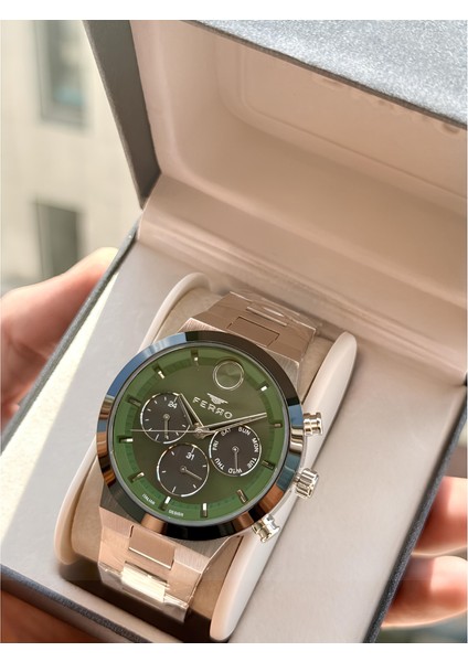 Ferro Gümüş Renk Çelik Kordon Erkek Kol Saati Fonksiyonları Aktif 3 Atm Su Geçirmez TH-FM11568AWT-J6 indirimleri