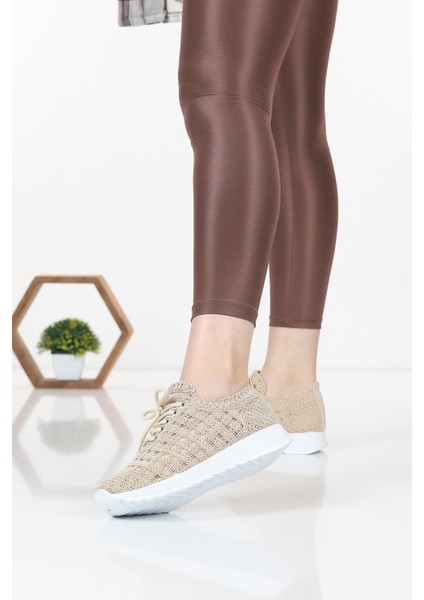 Luzia Zarif Tasarım Model Dantel Tasarım Kadın Spor Ayakkabı Krem fırsatları