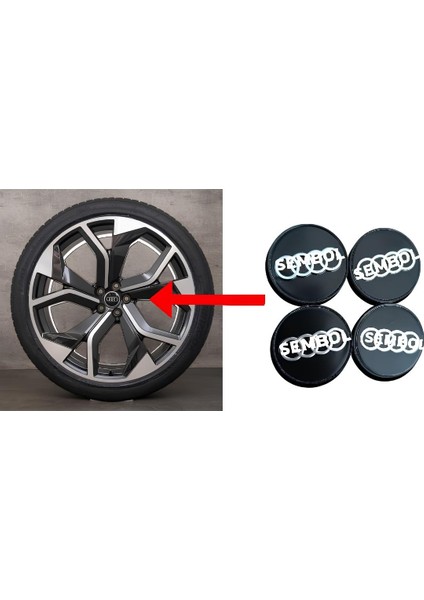 Audi Jant Göbeği 58/55 55 mm Yuva 4lü Set (YUVA İÇ ÇAPI 5.5 SANTİMSE UYUMLUDUR)