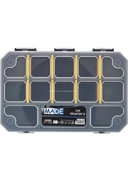 Proalet Made Slim Organizer 12 Bölmeli, Şeffaf, Düzenleyici Kutu, Polipropilen Malzeme, Çekmece Içi ve Masaüstü Kullanım Için, Hafif Taşınabilir, Saklama Kutusu fiyatları