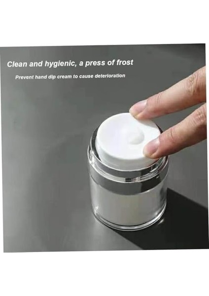 Safestore 30 ml Krem Kutusu Kozmetik Kavanoz Akrilik Krem Doldurulabilir Vakumlu Şişe Basın Stili Krem Kavanoz