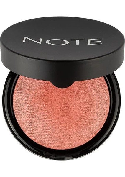 Note Baked Blusher 06 Hot Rose Işıltılı Fırınlanmış Toz Allık