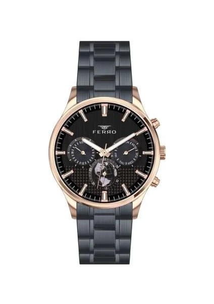 Ferro Siyah Renk Çelik Kordonlu Erkek Kol Saati TH-FM31215A-R fiyatları