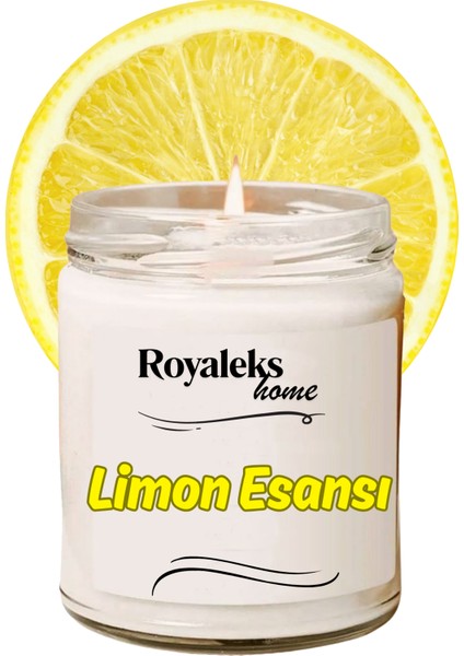 Doğal Özel Seri Kokulu Dekoratif Kavanoz Mum 210 cc - Limon Esansı - Ryl