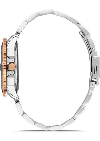 Ferro Rose ve Gümüş Çelik Kordon Erkek Kol Saati 3 Atm Su Geçirmez TH-F11238A-E2 modelleri