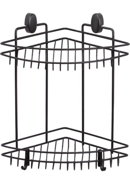 Üçgen Köşelik Pasifik Iki Katlı 22 cm Dübelli Siyah ROYALEKS-DS-734