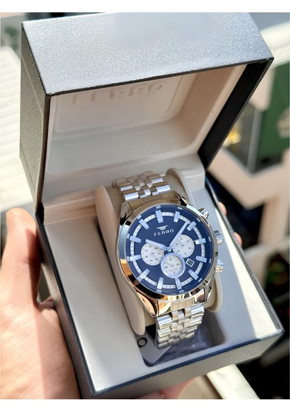 Ferro Gümüş Renk Çelik Kordon Erkek Kol Saati Fonksiyonları Aktif 3 Atm Su Geçirmez TH-FM11507A-A3 indirimleri