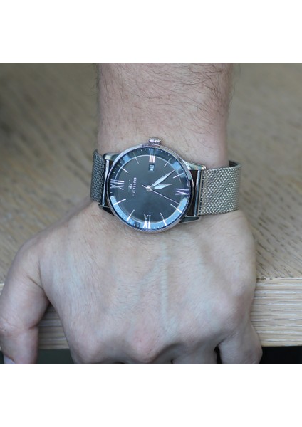 Ferro Gümüş Renk Hasır Kordonlu Erkek Kol Saati TH-F11182C-A2 fırsatları