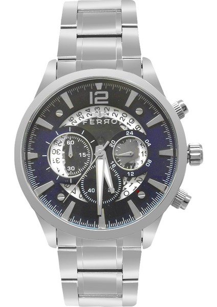 Ferro Çelik-Silikon Değiştirebilir Çift Kordunlu Erkek Kol Saati TH-FM31320AWT-A3