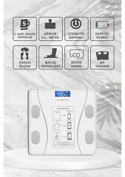 Beyaz Renk Özellikli Akıllı Tartı modelleri