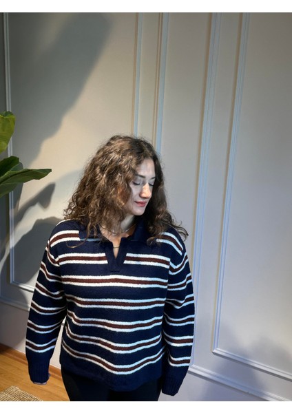 Polo Yaka Kazak Çizgili