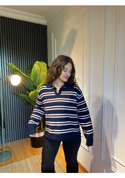 Polo Yaka Kazak Çizgili fırsatları