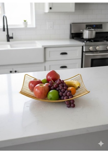 Modern Metal Meyvelik (33 cm x 24 Cm)