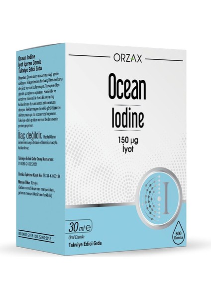 Orzax Ocean Iodine 150 Mcg Damla 30 ml fiyatları