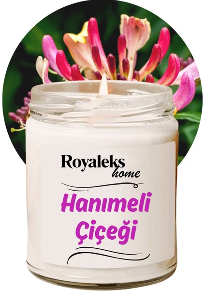 Doğal Özel Seri Kokulu Dekoratif Kavanoz Mum 210 cc - Hanımeli Esansı - Ryl