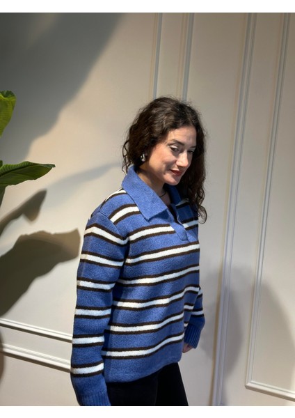 Polo Yaka Kazak Çizgili