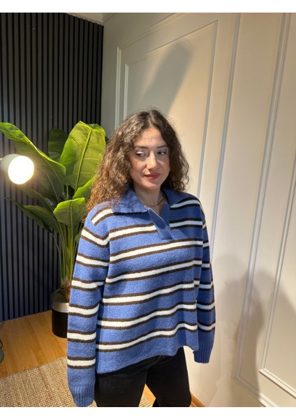 Polo Yaka Kazak Çizgili fiyatları