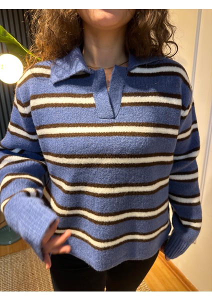 Polo Yaka Kazak Çizgili modelleri