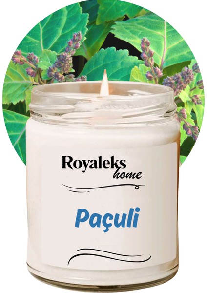 Doğal Özel Seri Kokulu Dekoratif Kavanoz Mum 210 cc - Paçuli Esansı - Ryl