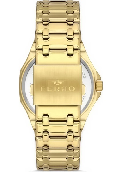 Ferro Sarı Çelik Kordon Erkek Kol Saati 3 Atm Su Geçirmez TH-F11290A-B fiyatları