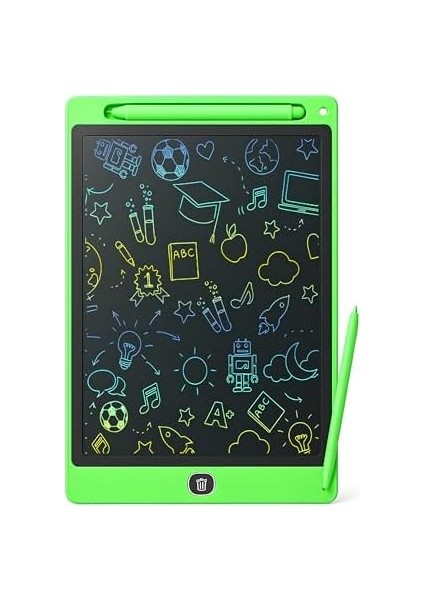 10 Inç Renkli LCD Yazı Tableti - Yeşil - Çocuklar Için Eğitici Çizim Tableti, Kalemli Silinebilir Ekran, Kağıt Tasarruflu Taşınabilir Not Defteri (3+ Yaş) modelleri