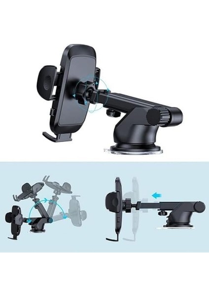 Araç Içi Telefon Tutucu Otomatik Klipsli Araba Için Ayarlanabilir Cam ve Torpido Için Yüksek Kalite Tutacak modelleri