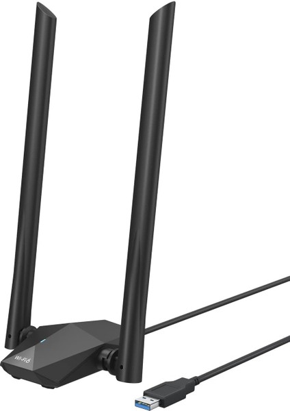 U18A Wi-Fi 6 Adaptör USB 3.0, AX1800 Çift Bantlı Adaptör, 1201MBPS 5ghz, 574MBPS 2.4ghz, Tak ve Çalıştır, Mu-Mımo Teknolojisi, Wpa3, Windows 10 Desteği, Siyah