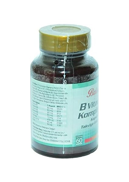 Balen B Vitamin Kompleksi Kapsül 425 Mg*60 1 Paket(1 x 1000 G)