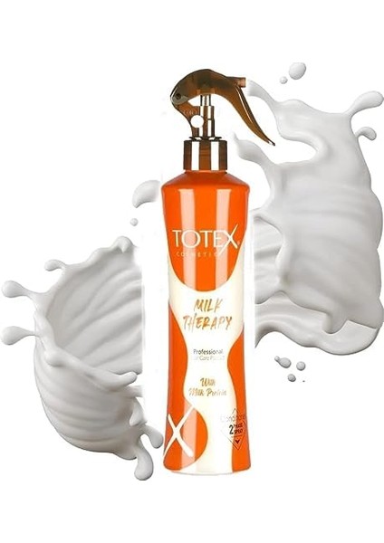 Totex Profesyonel Iki Fazlı Süt Terapisi | Sprey Saç Kreminde Bırakın | Kuru Hasarlı Saç Bakım Ürünleri Için Detangler | Şampuan Saç Kremi 400 ml / 14 Fl Oz modelleri