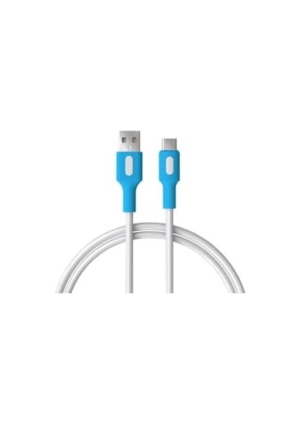 USB A-C Hızlı Şarj Kablosu (Beyaz + Beyaz/mavi Uç) (150 Cm) modelleri