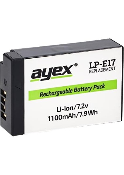 Ayex LP-E17 Li-Ion Kamera Bataryası - Örneğin Eos Rp 800D 760D 750D 200D 77D M6 Için - Güçlü, Güvenilir ve Uzun Ömürlü fiyatları