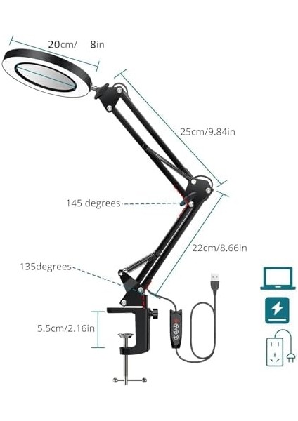 20 cm Halka Işık – Masa Üstü Montajlı, Esnek Metal Kol,3 Mod Renk Sıcaklığı, Parlaklık Ayarlı, Telefon Tutuculu, Youtube, Ürün Çekimi, Makyaj ve Üstten Fotoğrafçılık Içinl fiyatları