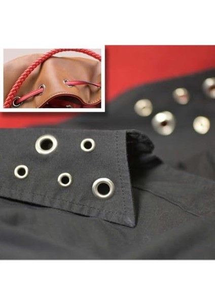 2'li Kemer Delme Seti - 6 Ayarlı Deri Delici + Çıtçıt Makinesi - Düğme Takma Perçin Atma Deri Kemer Çanta Kumaş Kanvas Karton Için fiyatları