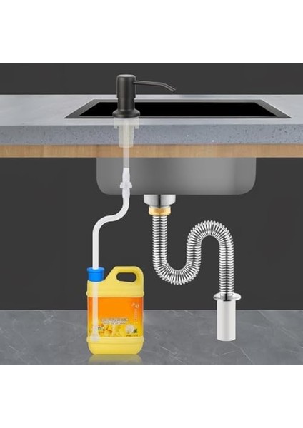 Paslanmaz Çelik Sıvı Sabunluk Pompası Lavabo Tezgah Altı Mutfak Lavaboları Tezgahları modelleri