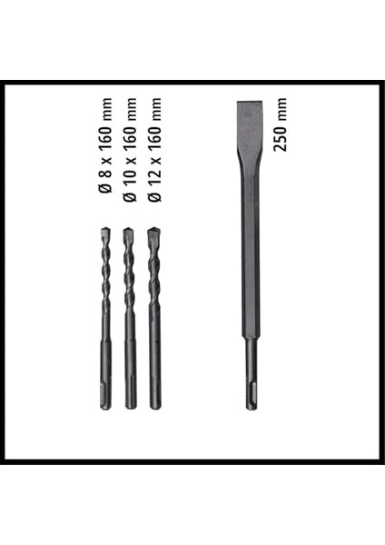 Kırıcı Delici Tc-Rh 620 4f Kit (620 W, Pnömatik Darbe Mekanizması, 2,2 J Darbe Gücü, Darbeli Delme, Delme, Kırma ve Keskileme, Sds-, Sürekli Çalışma Kilidi) - 4257992 modelleri