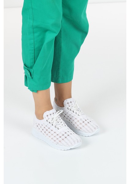 Luzia Zarif Tasarım Model Dantel Tasarım Kadın Spor Ayakkabı Beyaz indirimleri