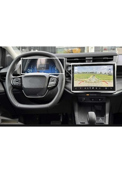 ile Uyumlu 2025 Model Multimedya ve Gösterge Panel 9h Ekran Koruyucu 2li Set