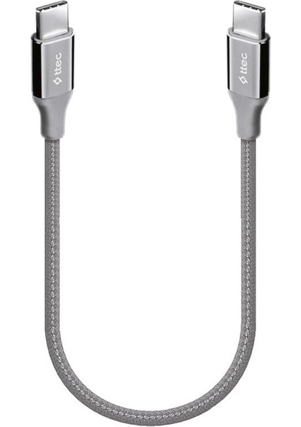 Alumicable Usb-C - Usb-C 30CM 65W Pd/qc Hızlı Şarj/data Kablosu Uzay Grisi Uzay Grisi 2DK50UG