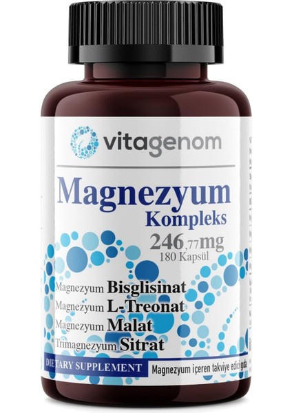 Vitagenom Magnezyum Kompleks 246,77 Mg 180 Kapsül fiyatları
