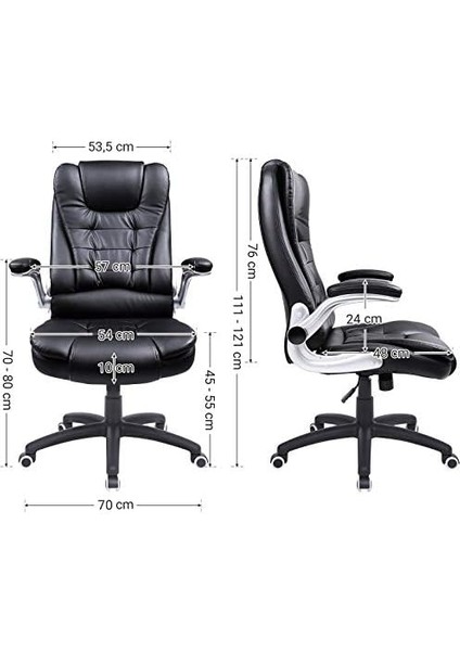 Ofis Koltuğu, Yönetici Koltuğu, Döner, Siyah, OBG51B, 111 x 77 x 71 modelleri