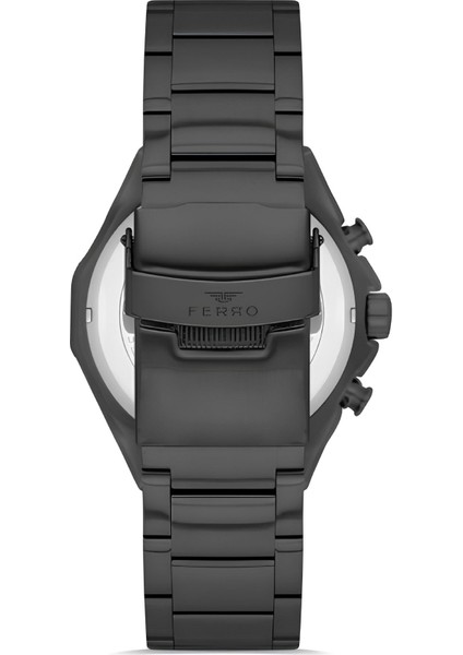 Ferro Siyah Çelik Kordon Erkek Kol Saati Fonksiyonlar Aktif 3 Atm Su Geçirmez TH-FM41110A-G fiyatları